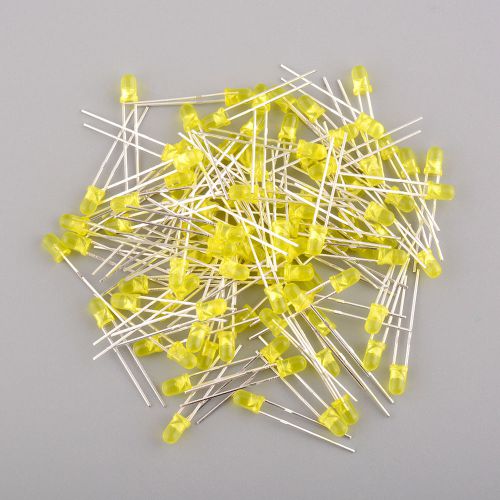 100Pcs LED Round Bulb 3MM Yellow DIFFUSED LIGHT Super lamp Emitting Diode