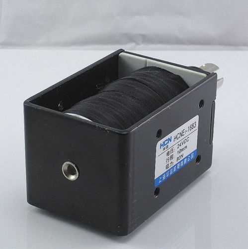 1PCS 24VDC 10mm Stroke 6.5kg force Electromagnet Solenoid HCNE1-1683