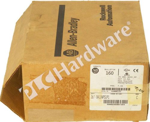 New allen bradley 160-ba10nps1p1 /c ac smart speed controller 10.5a 5hp frn 7.06 for sale