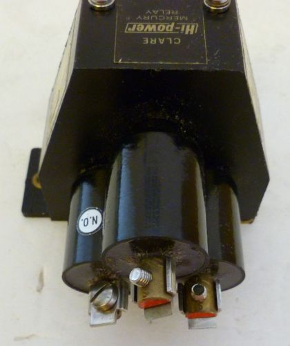 C.P. Clare Hi-Power Mercury Relay, Model B, Coil 120 VAC, Load 120V=50A, Vtg