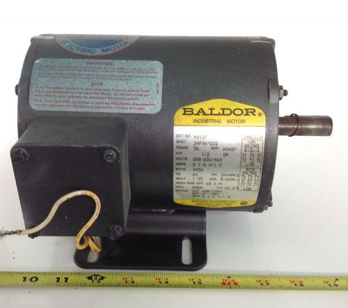 BALDOR 1/2HP 2.1-2.0/1.0A THREE PHASE MOTOR M3107 / 34F06-232