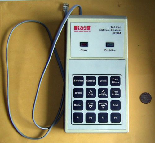 TAS2502 ISDN C. O. EMULATOR  KEYPAD for ISDN Protocol Analyser