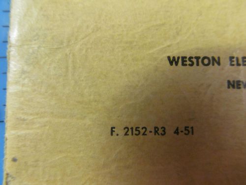 WESTON 779 Type 1 Analyzer Instructon Manual Rev 3  04/51