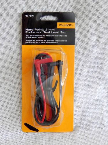 New Fluke TL75 Hard Point 2mm Probe &amp; Test Lead Set 1000v Cat III 600V Cat IV