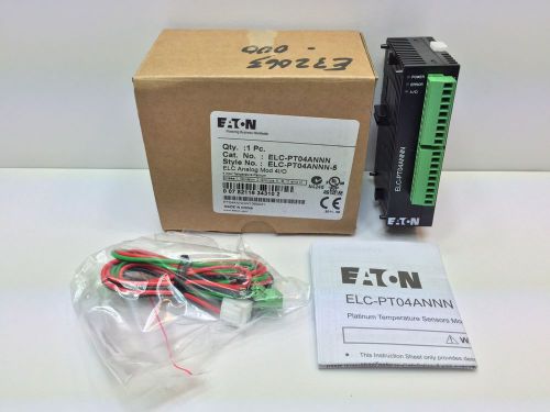 NEW! EATON ANALOG EXPANSION MODULE ELC-PT04ANNN ELCPT04ANNN 24 VDC 2W 14 BITS