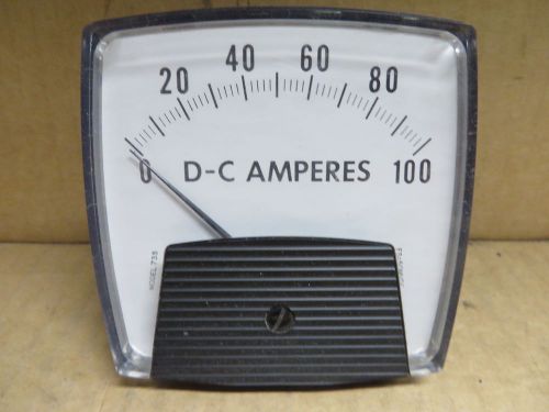 PANEL METER dc amperes 0-100  new unused