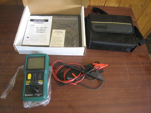 GREENLEE MODEL 5882 DIGITAL ANALOG MULTIMETER MEGOHMMETER USED ONCE