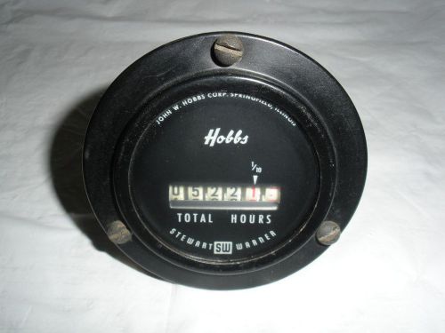 VINTAGE HOBBS STEWART WARNER TOTAL HOURS M-3601 METER GAUGE PANEL