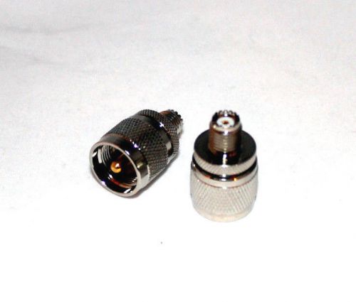 Mini UHF Female to PL 259 (PL-259) UHF RF straight adapter; US Stock; Fast Ship