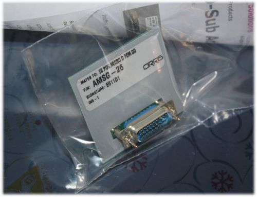 CIRRIS SYSTEMS AMSG-26 E611D1 26 PIN MICRO D FEMALE GROUND            (B5-BOX.D)