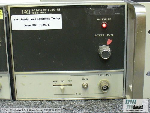 Agilent HP 86241A RF Plug In 3.2-6.5GHz w/ 001,004  ID #23978 TEST