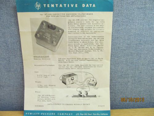 Agilent/HP AC-60K Barretter Matching Transformer for Reflectometer Applications