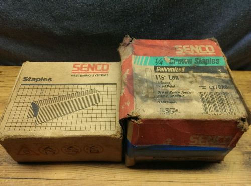 SENCO GALVANIZED 1/4 CROWN STAPLES 18 GAUGE TWO 5,000 CT. BOXES!!!!