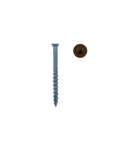 Deck Screws #9 x 2-1/4&#034; Exterior Trim Head Painted Dark Brown ( 400 )