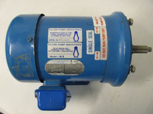 HORIZONTAL FILTER PUMP H-3 R75398F901 3HP 60/50HZ 3500/2900RPM 3PH FR F184TCZ