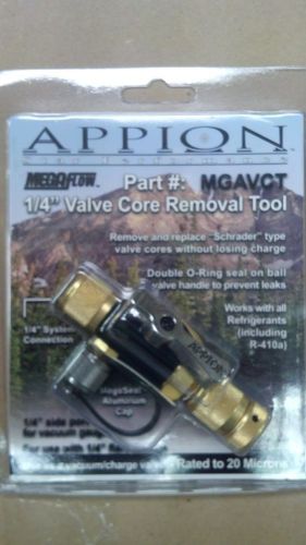 APPION, MEGA-FLOW, VALVE CORE REMOVAL TOOL, VACUUM &amp; CHARGING VALVE, 1/4