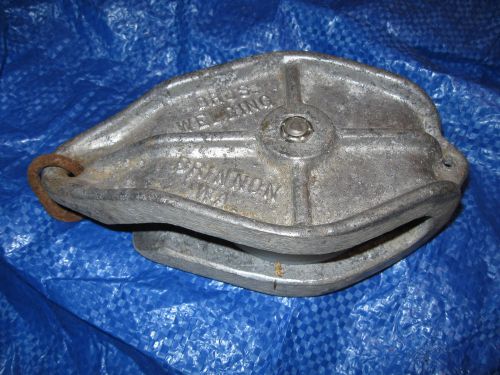 ALUMINUM SNATCH BLOCK Side Access PULLEY - 6X3x2 inch - BROS WELDING BRINNON WA.