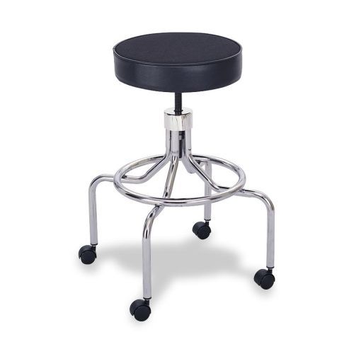 Safco 3433BL Screw Lift Stool High Base 25inx25inx25in-33in Chrome Base BK