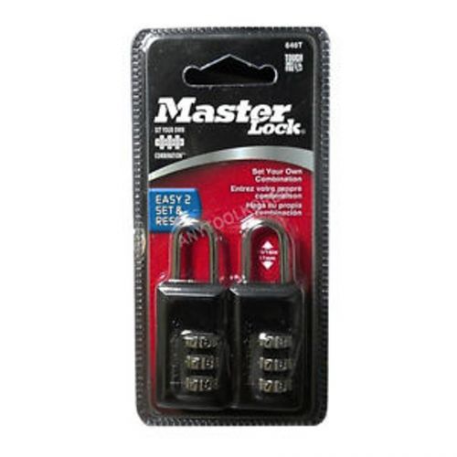 Master Lock 646T Set-Your-Own Combination Luggage Lock, 11/16-inch, 2-Pack New