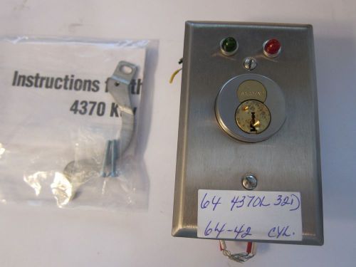 NEW Sargent Key Switch 64 4370L Keyswitch 2 LED 64-4370L Indicators MORE Listed