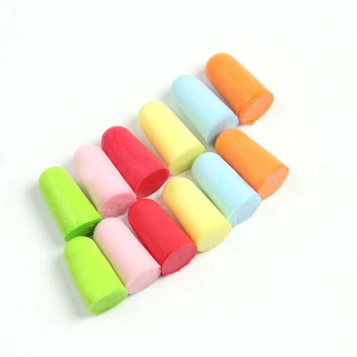 10Pairs Protector Sleep Ear Plug Travel Noise Reducer Soft Foam Earplug New