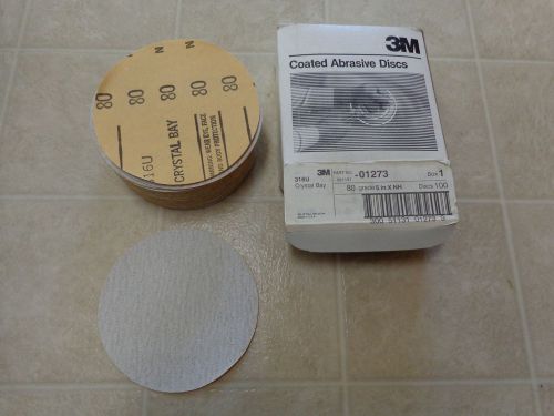 3M Crystal Bay Sanding Discs Size 5&#034; x NHGrade P80 80 Grit Box of 100