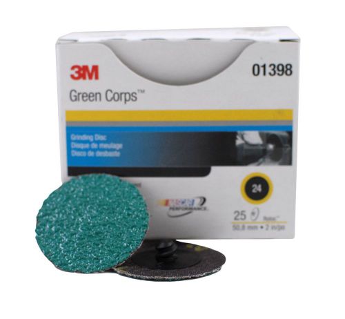 3M™ 1398 Green Corps™ Roloc™ Disc, (3m 01398), 2 inch, 24YF, 25 discs per box