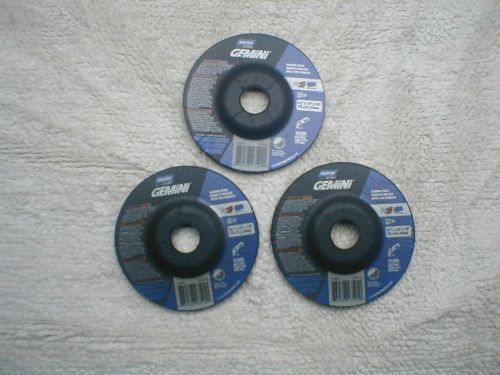 3 New Norton Gemini Grinding Wheels 4-1/2&#034; x 1/4&#034; x 7/8&#034; T27 66252843594