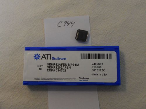 10 new ati stellram sekr 42a fen carbide inserts. grade: mp91m {c944} for sale