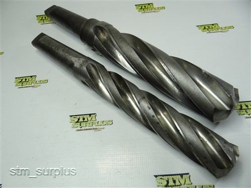 PAIR OF HSS MORSE TAPER SHANK TWIST DRILLS  7/8&#034; TO 2-1/2&#034; WITH 5MT AMPCO