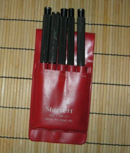 STARRETT 5 PIECE 248 PIN PUNCH SET  EXCELLENT SET 10b01