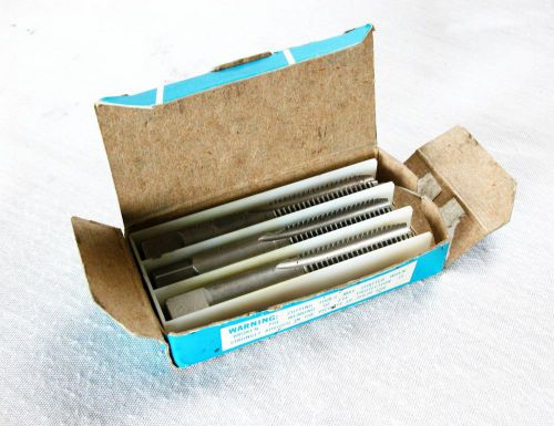 Set of three 3/8-16 NC TRW Greenfield Straight Flute Taper Taps