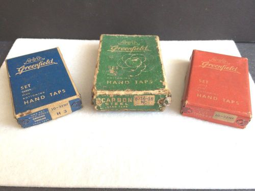 3 VINTAGE GREENFIELD GTD HAND TAPS