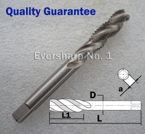 Lot 1pcs hss reduced shank spiral fluted right hand machine tap m8 pitch 1.25mm for sale