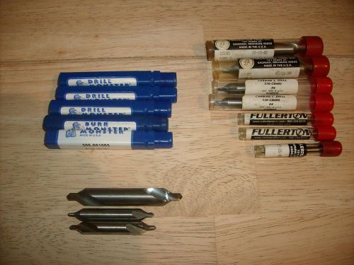 USA made center drill lot - lathe - Drill Monster - Fullerton etc. 15 piece