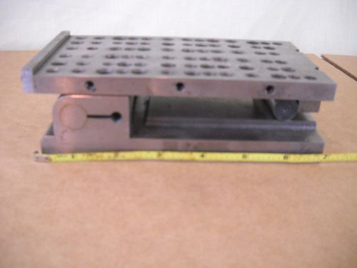 VINTAGE 1947 TOOLMAKER TILT SINE PLATE JIG FIXTURE GRINDING MILL MACHINIST TOOL