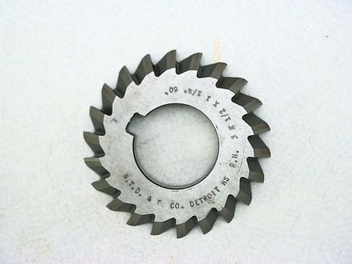 NTD&amp;T Plain Tooth 60 deg Single Angle Milling Cutter 3 x 1/2 x 1-1/4 HSS