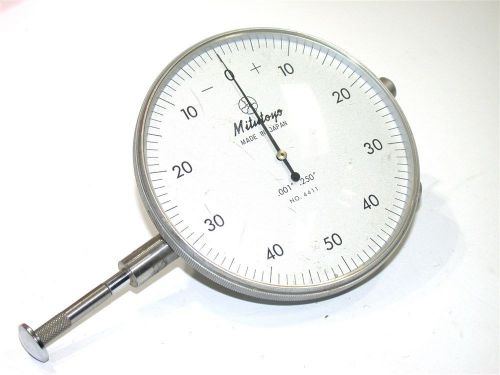 MITUTOYO 3 1/2&#034; DIAL .001&#034; INDICATOR 0 to 1/4&#034; RANGE MODEL 4411