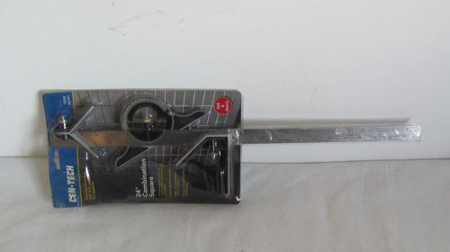 24&#034; Combination Square Protractor 4 Pc Set Ruler New