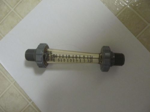 In-Line Flowmeter, 0.8 to 8 LMP, Blue-White, F44376, Used