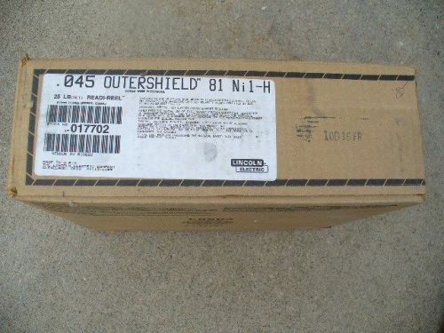 Fcaw welding wire lincoln outersheild 81 ni1-h .045&#034; x 25 pound readi-reel. for sale