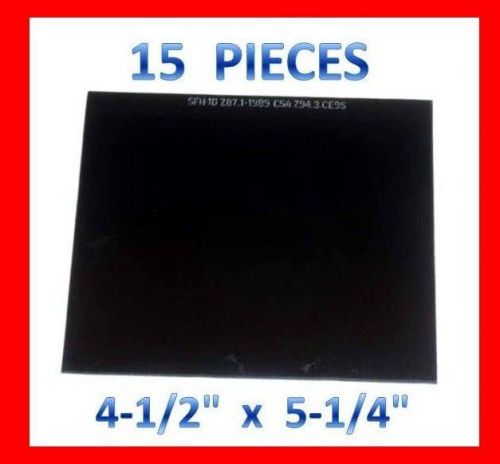 15 PCS!! SIGHTECH WELDING HELMET LENS FILTER PLATE 4-1/2 x 5-1/4&#034; POLY CLEAR #12