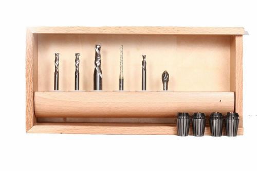 Laguna Tools CNC Tooling Kit 10 Piece Collets and Bits 3D Carving Bits