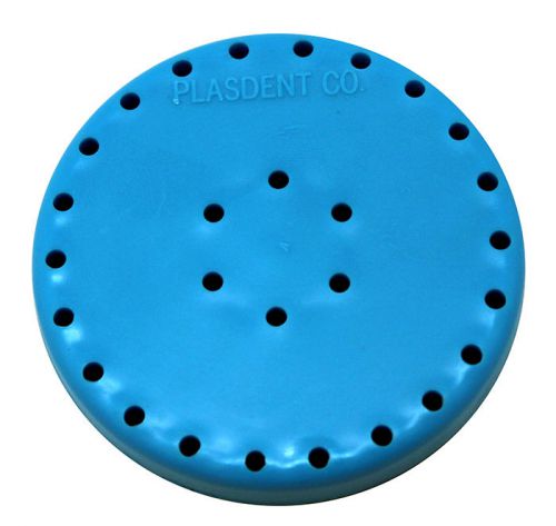 Large round bur block magnetic dental  holder station (333-0115) blue for sale