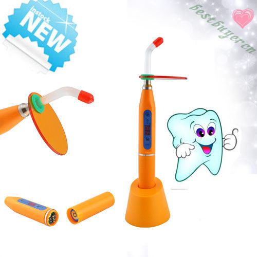 Dental 5W Wireless Cordless-LED Curing-Light Lamp 1500mw &amp;ORANGE Use Alert