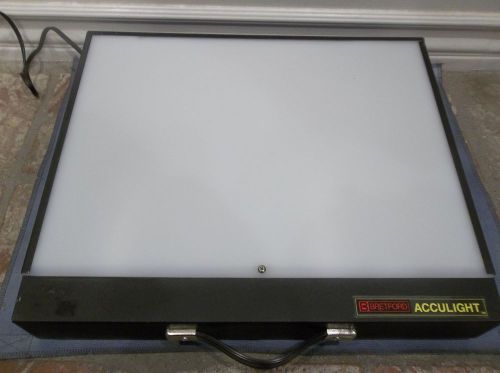 BRETFORD ACCULIGHT LIGHT XRAY TRACING BOX 17&#034; X 13&#034; PORTABLE LIGHT BOX W/ COVER