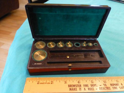 WM Ainsworth &amp; Sons Inc scale Weight set brass Denver Colorado USA