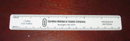 CAROLINA BIOLOGICAL SUPPLY CO - 6&#034; RULER - ADVERTISING LIVING CREATURES