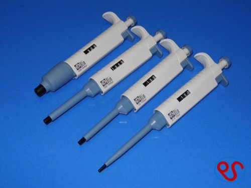 Set of 4 pipetters,10,100,1000 &amp; 5000ul, adjustable pipette,pipet,pipettor, new for sale