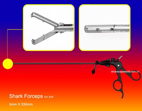 Brand New Shark Forceps 5X330mm Laparoscopy